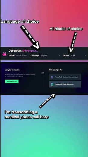 Deepgram's new API Playground is here! Try our latest AI models without having to code
