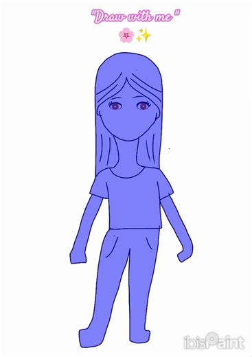 Draw with me -Little girl #art #aestheic #drawing #cute #drawingtutorial #howtodraw #satisfying