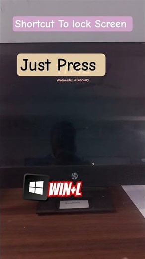 Lock Your PC Instantly 😲 |Lock Screen Shortcut Key 🔒 | Windows + L Shortcut#shorts#viral video