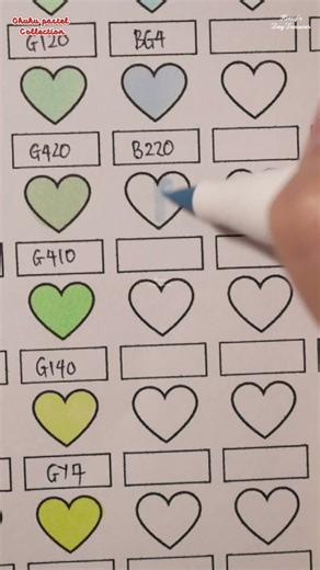 Color Swatch : Ohuhu Alcohol Marker 90 pastels color collection p5 緒に色見本を作ろう：アルコールマーカー #shorts