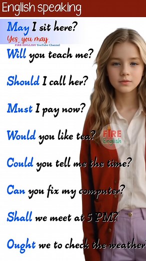 English grammar model verbs question answer ️How to speak English fluently #englishquestioansanswer | Fire English