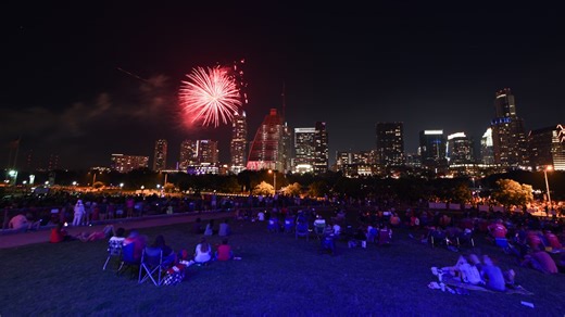 Where are you permitted to light fireworks in and around Austin?