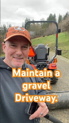 Kubota BX23S - How to Maintain your Gravel Driveway with a Box Blade & Roller. No more Pot Holes!