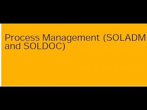 SOLADM (Solution Administration) - SAP Solution Manager 7.2 Part 1