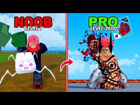 Noob To MAX LEVEL as SUKUNA in Blox Fruits