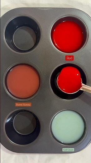 Guess the Color | Red + burnt sienna + soft green #colormixing #amazing