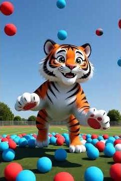 Foam-Ball Tiger: Unleashed! 🐯💥 #FoamBallTiger #DIYtiger #ToyStory #Unleashed #Shorts