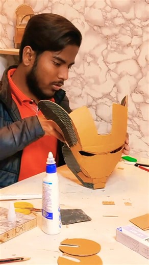 Iron Man Helmet From Cardboard 😱 #shorts