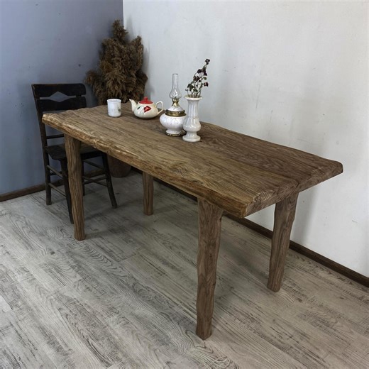 Reclaimed Wood Farmhouse Dining Table, Rustic Solid Wood Kitchen Furniture - Etsy