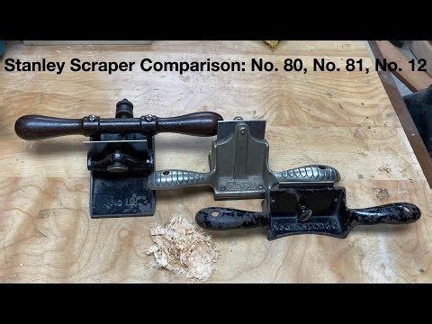 Stanley Scraper Planes Compared and Explained. Numbers 12, 80, and 81
