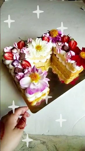 Alphabet Cake | Letter Cake | Letter Sandwich Cake | Trending Cake | Samia's Kitchen |#shorts