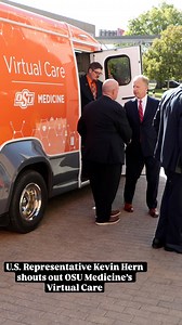 We appreciate Congressman Kevin Hern for recognizing the impact of OSU Medicine Virtual Care! Our mobile teams are expanding access to care across rural Oklahoma — providing treatment for minor injuries, supporting chronic disease management, and helping connect patients with primary care. Thank you for highlighting this important work our virtual care team is doing. | OSU Center for Health Sciences