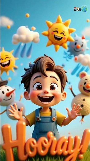 Weather Song for Kids | Learn Sunny, Rainy, Snowy Days! | Fun Nursery Rhyme #Shorts