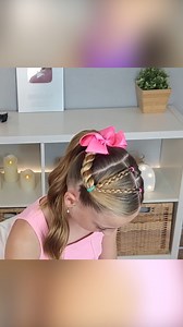 322K views · 1.3K reactions | Hairstyle Tutorial With Pink Bow! 勺 | Noemi Espinosa | Facebook