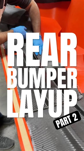REAR BUMPER LAYUP PT 2 #carbonfiber #engineering #compositematerials