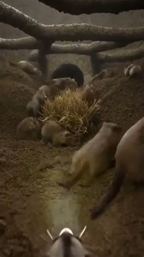 Black-footed ferret inside a secret underground world real micro camera footage #ytshorts
