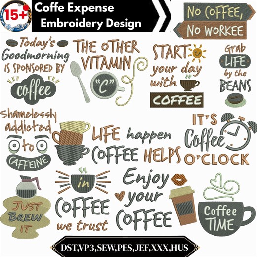 Coffee Embroidery Design, Coffee Quote Embroidery, Coffee Queen Embroidery, Café Embroidery, Sarcastic Design, Machine Embroidery Design - Etsy