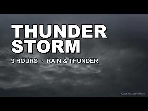 Thunderstorm & Heavy Rain ⛈️ Tempestade e Chuva Forte | 3 Hours of Rain and Thunder Sounds for Sleep