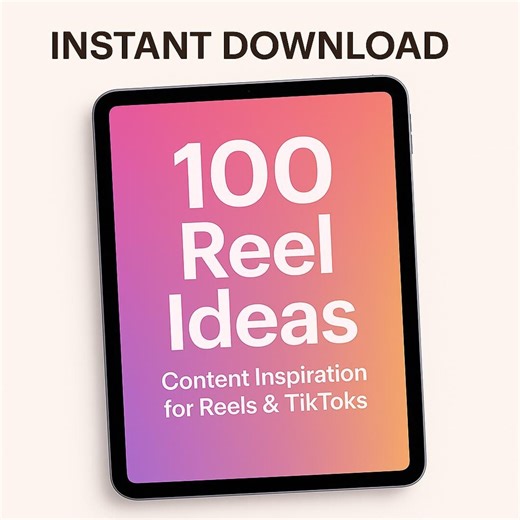 100 Reel Ideas for Content Creators | Viral Video Ideas PDF | Instagram Reels & Tiktok Ideas | Social Media Content Guide - Etsy