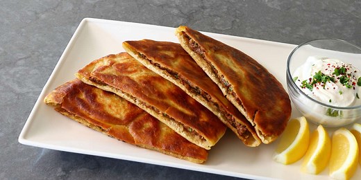 Arayes (Lebanese Crispy Meat Stuffed Pita)