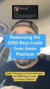 How to Redeem $100 Resy Credit with Amex Platinum Card | Will Expire By End of the Month