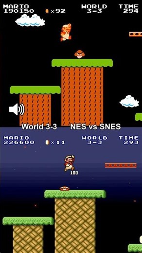 Super Mario Bros. World 3-3: NES vs SNES 🍄