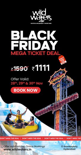 110K views | Black Friday Deal You Can't Miss!  50+ rides, slides & endless entertainment await! Create unforgettable memories with your tribe in a 30-acre fun kingdom! Perfect for family fun, school trips & corporate retreats - Book now and let the adventure begin! | Wild Waters | Facebook
