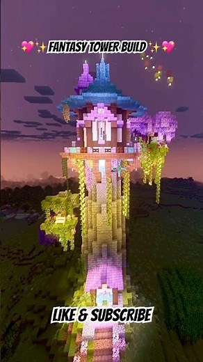 This Minecraft Fantasy / Wizard Tower is Gorgeous at Twilight ✨