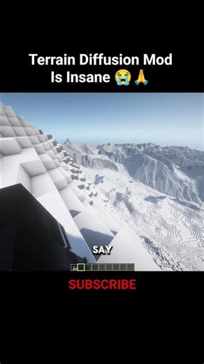 Terrain Diffusion Mod Is Wild 😭🙏 #minecraft #shorts