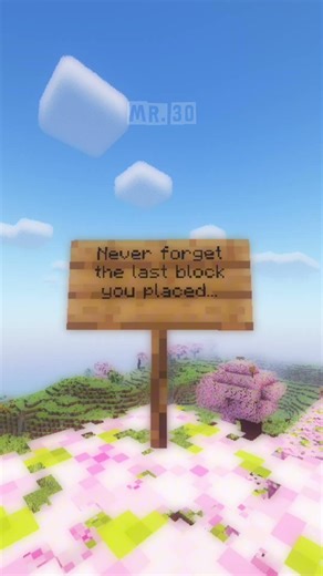 Never forget the last block you placed