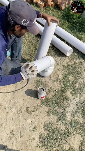 4" upvc long trap install #viral #construction #pipelining #plumbingtime #fishing #burstpipe #nopipe