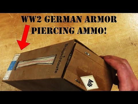 Opening an Original WW2 German Armor Piercing Ammo 300 Round Battle Pack.