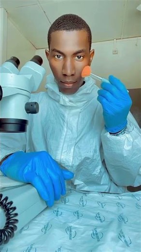 🛑ATTENTION: Makeup brush under microscope 🔬 😳 #makeup #lablife #research #shorts