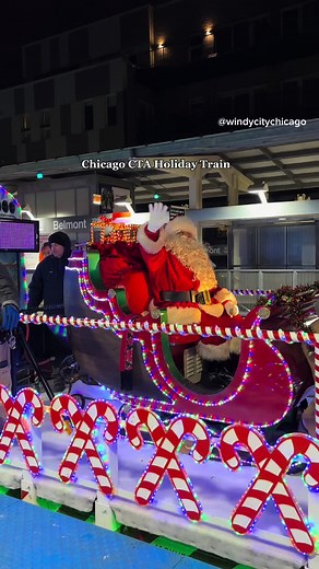 All aboard the CTA Holiday Train! ✨ A Chicago tradition bringing festive cheer to the tracks with sparkling lights, holiday music, and Santa himself! 🎄🚇 #CTAHolidayTrain #ChicagoHolidays #explorechicago #windycity #fyp #chicagolife #thingstodoinchicago #christmascountdown #chicagogram #ChicagoActivities