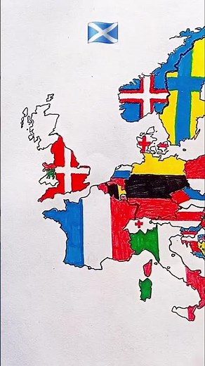 Draw Flag Map of Scotland 🏴󠁧󠁢󠁳󠁣󠁴󠁿 #scotland