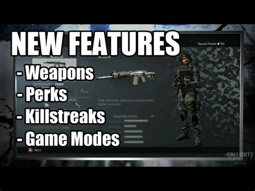 Call of Duty: Ghosts multiplayer features! - Customizable characters, new weapons, perks & more!