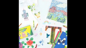 Celebrate National Crayon Day 🖍 with 4 easy crayon crafts! Make all or some, including our Melted Crayon Butterflies, Crayon Art T-Shirt, Crayon Letter Decoration, and Crayon Melter Canvas Art. For more fun craft ideas visit crayola.com/crafts. #crayola #crayonday | Crayola