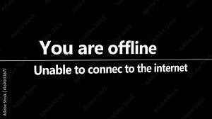 Web Browser with " You are offline" Error Message. 3 Different Points of View.Web Browser with " You are offline" Error Message