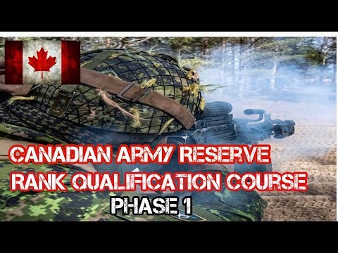 Canadian Army Reservists conducting Rank Qualification training