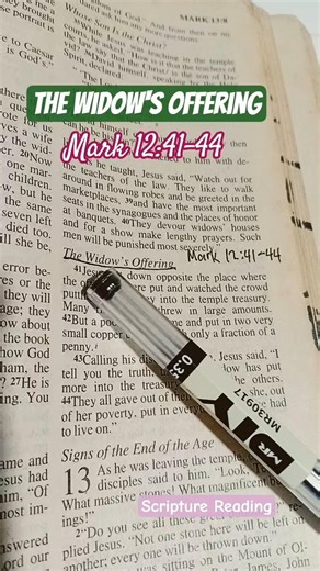 THE WIDOW'S OFFERING | MARK 12:41-44 #biblestories