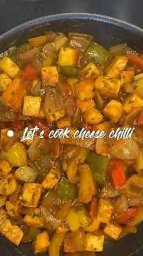 Indian style cheese Chilli Recipe | How to cook chilli paneer | let's cook cheese/paneer chilli!