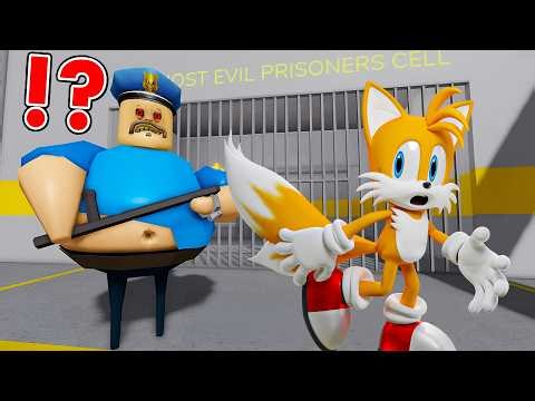 Tails Plays Escape Barry's Prison Run in Roblox