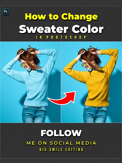 Cambio realista del color del suéter en Photoshop