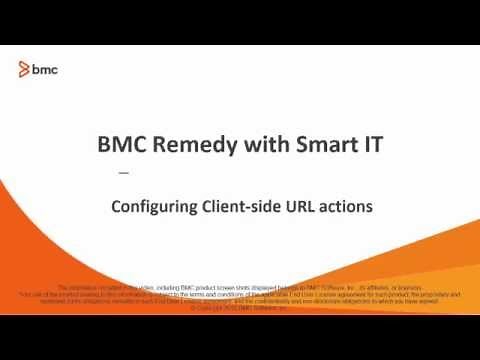 Configuring URL actions in BMC Remedy with Smart IT