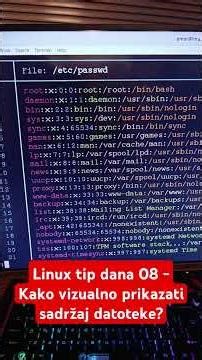 Linux tip dana 08 - Kako vizualno prikazati sadržaj datoteke? #shorts
