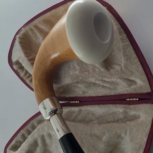 CPW Calabash Gourd Meerschaum Pipe'2199 www.calabashpipe.com