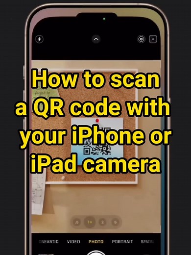 How to scan a QR code with your iPhone or iPad camera#iPhone #Apple #applewatch #iPad #camera
