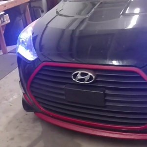 One handsome Hyundai 😎 Enable full color-changing abilities at the push of a button with our Multicolor LED Boards for the 2012-2016 Veloster Turbo! | Diode Dynamics