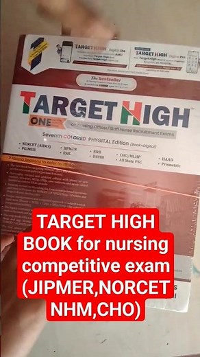 Target High Book for NORCET,CHO,JIPMER,NHM COMPETITIVE EXAM 📑📚#nursingbook #target high