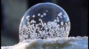 So this is what a frozen bubble snow globe looks like. | storyful